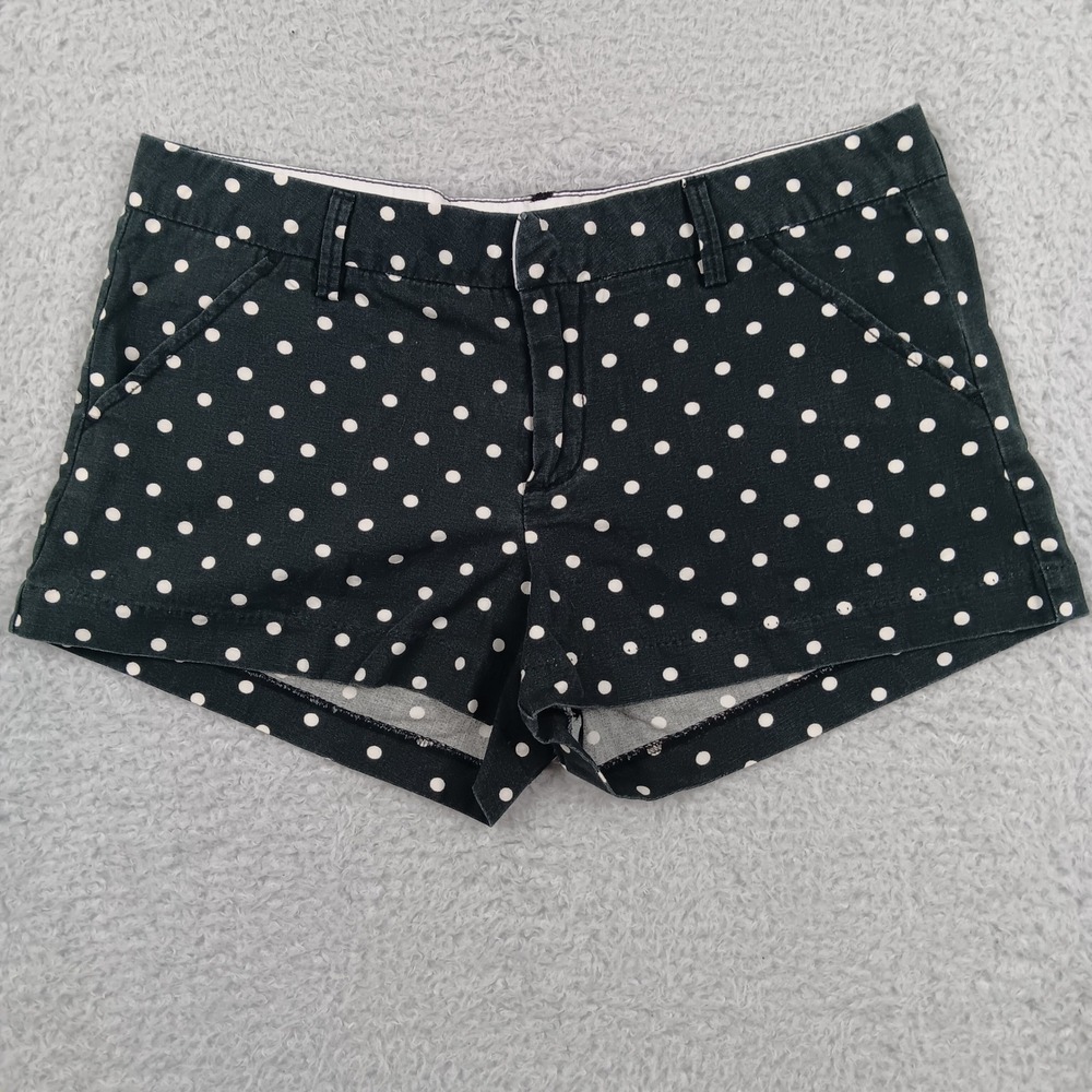 Forever 21 Chino Short Woman 30 Black White Polka Dot Cotton 49164231